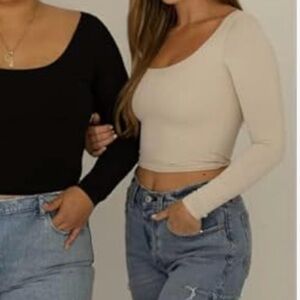 Almere smooth fabric contour top Sz M